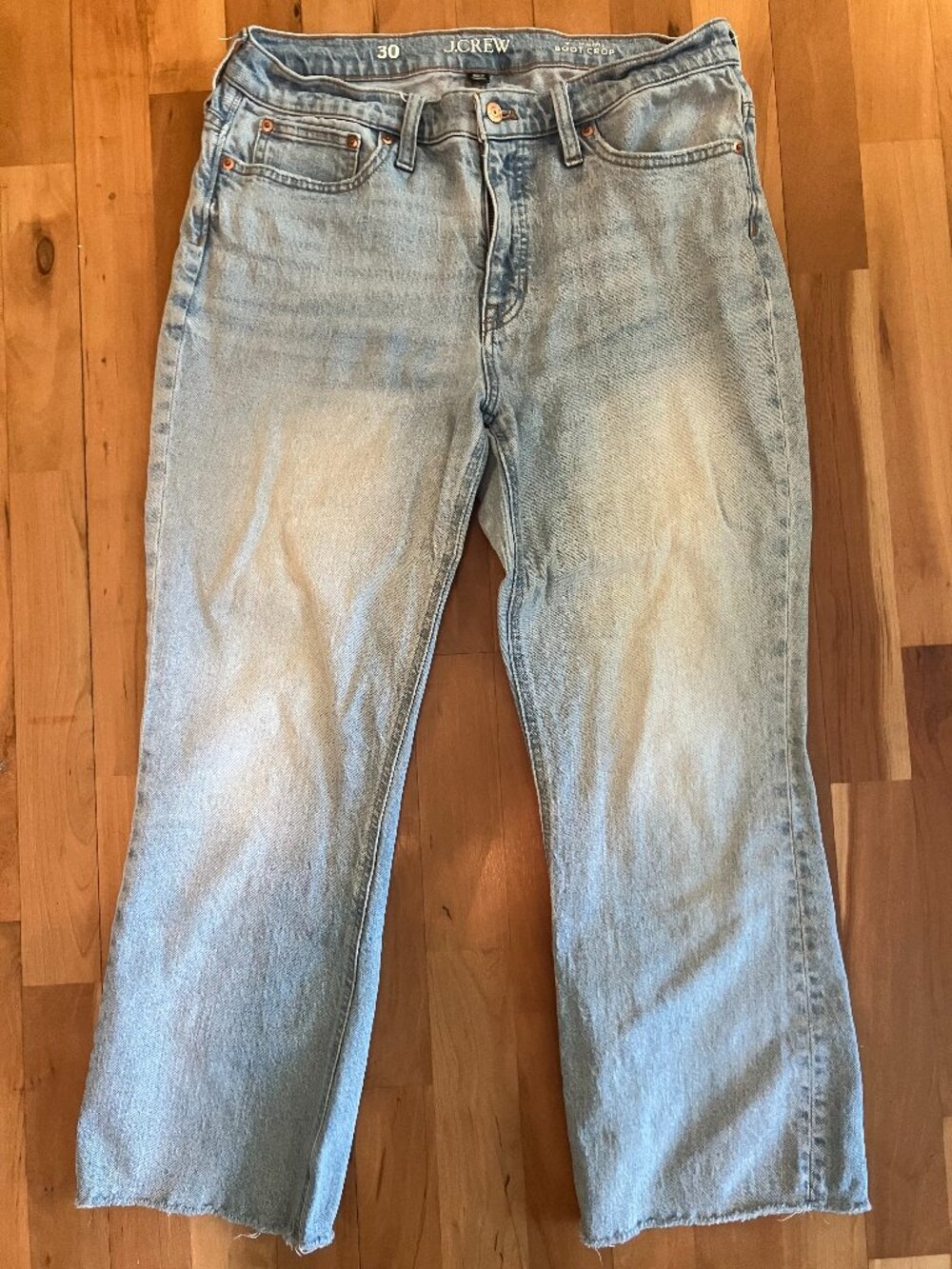 J.Crew Demi Boot Crop Jean Faded Blue